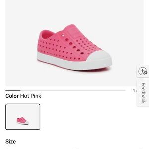 Natives crocs size C10, NEW IN THE ORIGINAL BOX. Color Hot Pink.